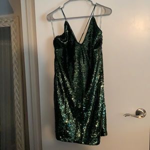 Emerald green sequin, Lucy Paris, Medium dress